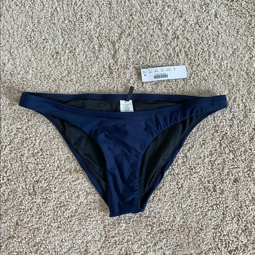 NWT JCrew Bikini Bottoms, Size M in Navy Blue